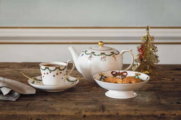 Royal Copenhagen Stjerne riflet tekande med låg - 140 cl. - Bahne